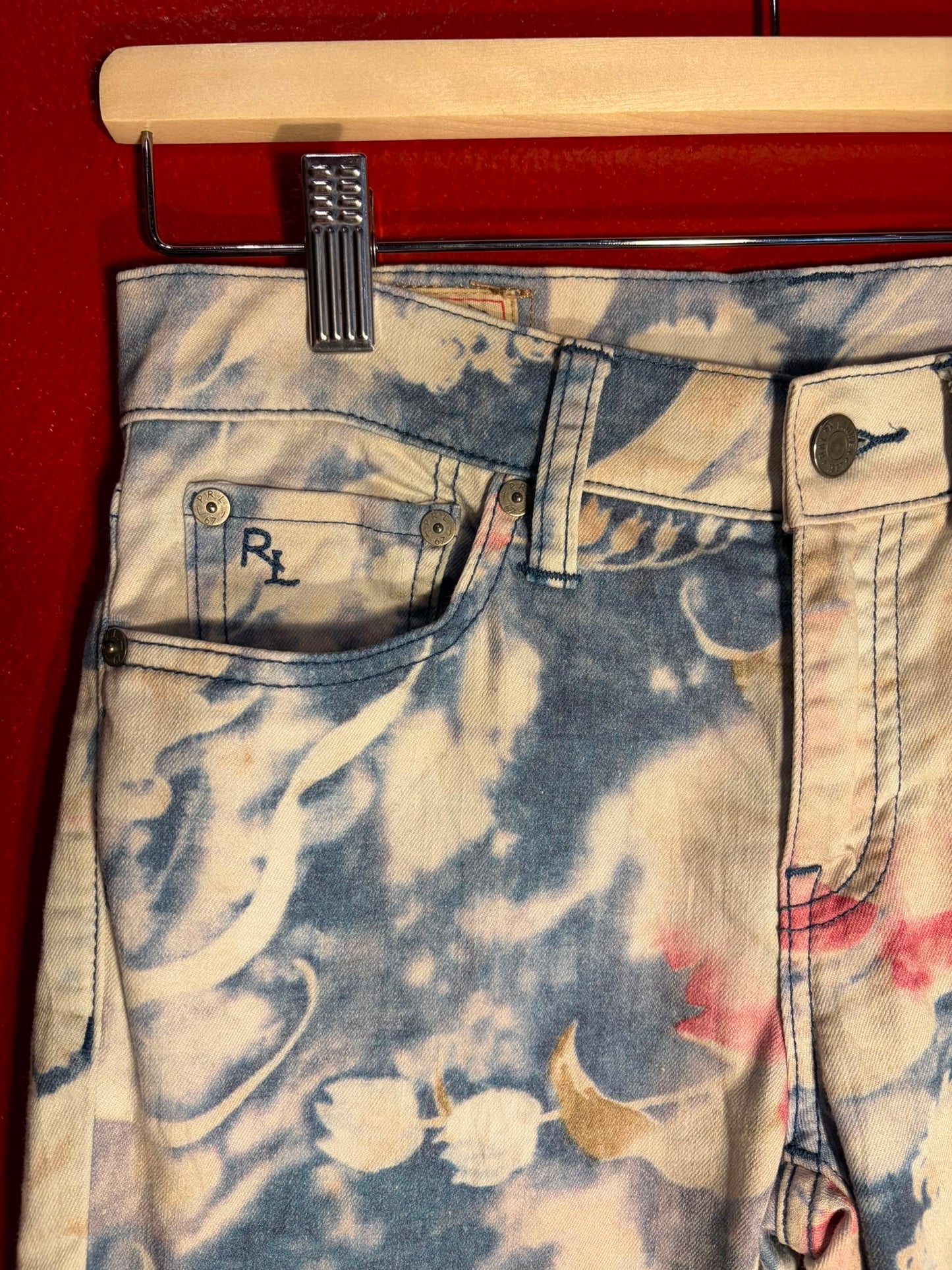 Polo Ralph Lauren Floral Print Skinny Jeans - W27 (AU 8-10)