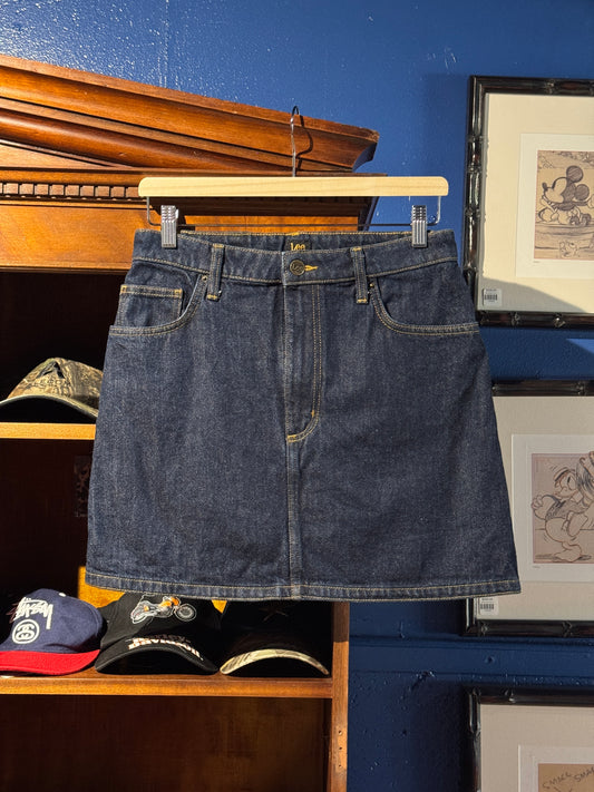 Lee Dark Wash Denim Mini Skirt