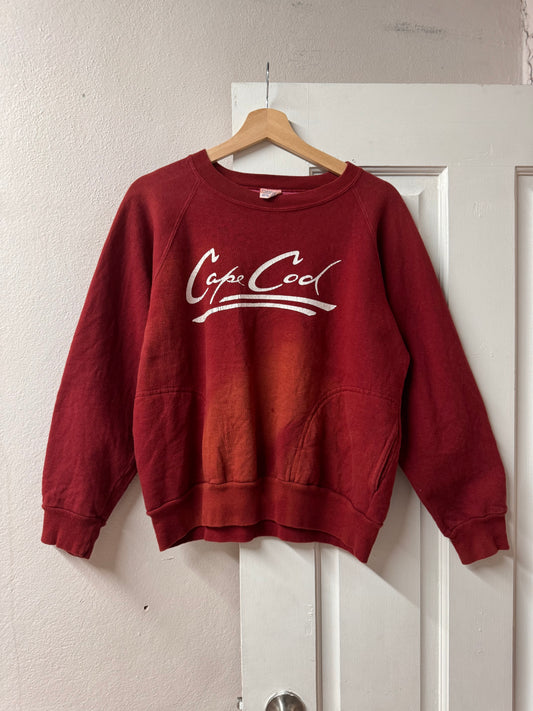 Vintage Maroon 'Cape Cod' Crewneck Sweater [M]