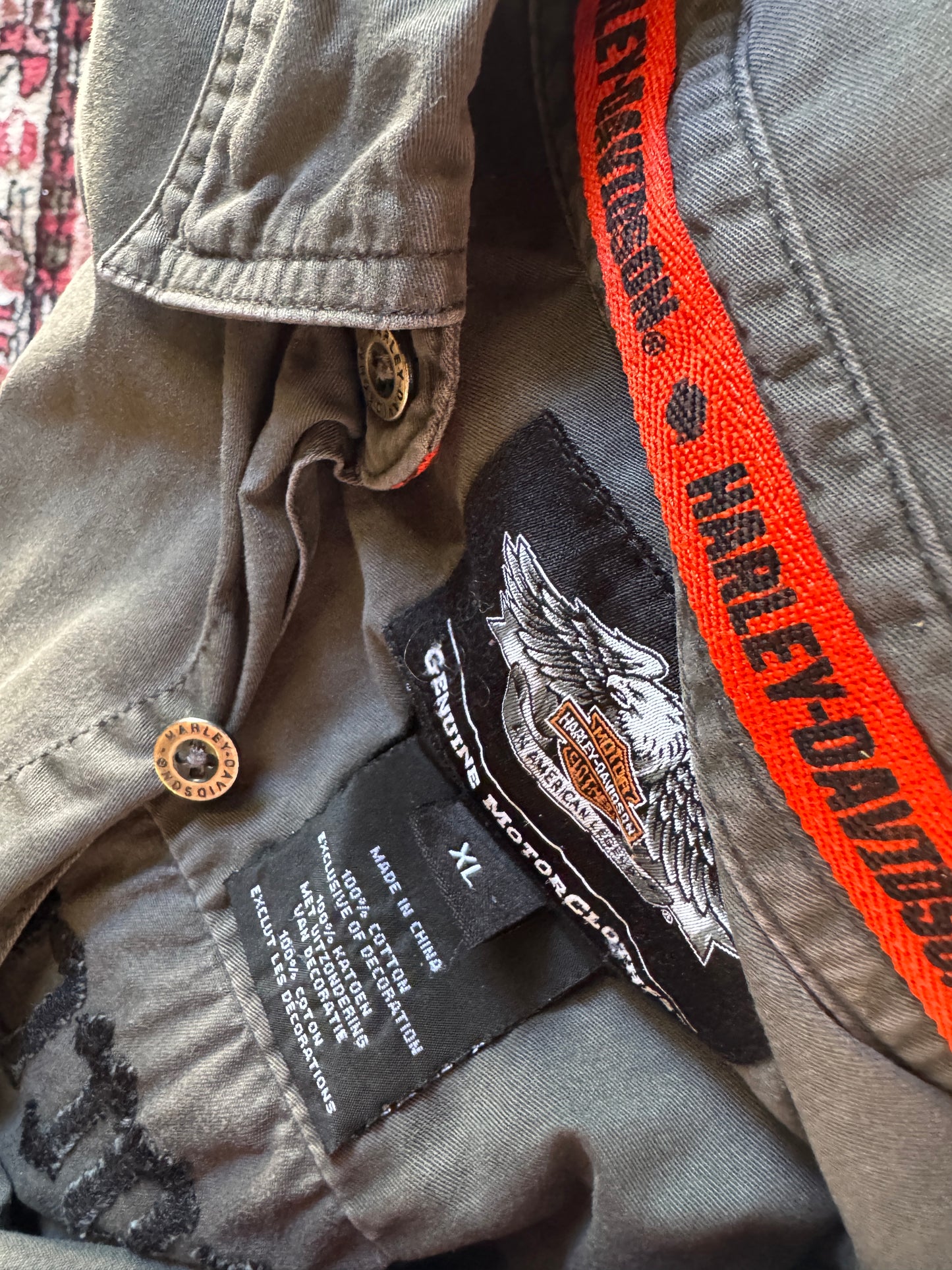 Vintage Harley Davidson Grey Short Sleeve Shirt – XL