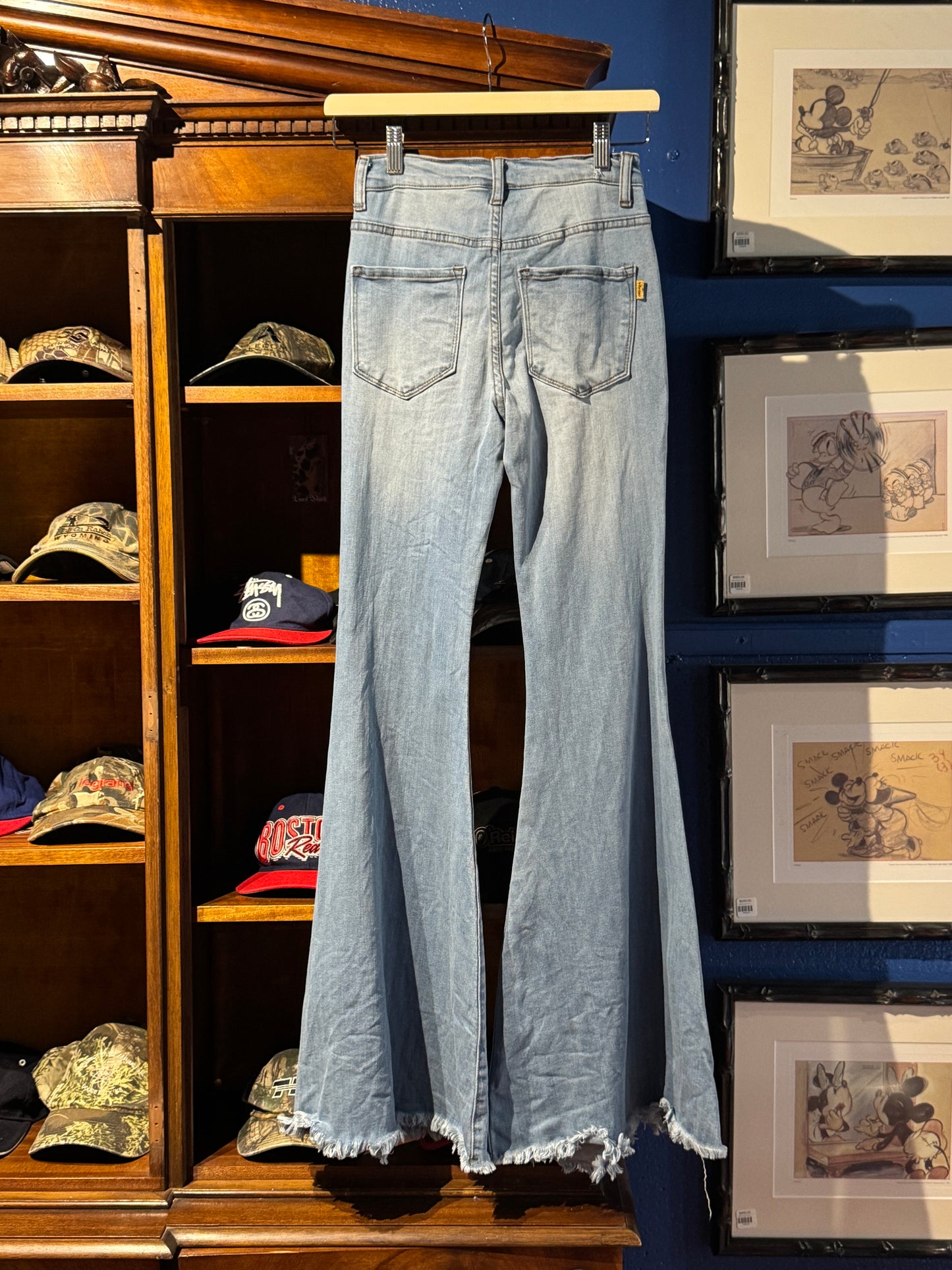 Vintage Vibrant High-Waisted Extreme Flares – Light Wash (W25)