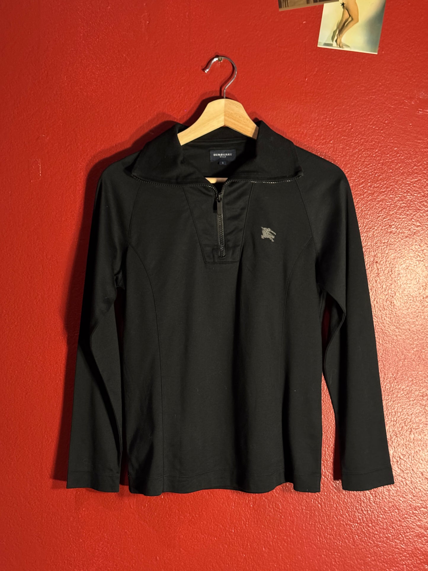 Vintage Burberry Golf Quarter Zip Top - Size 2 (AU 8)