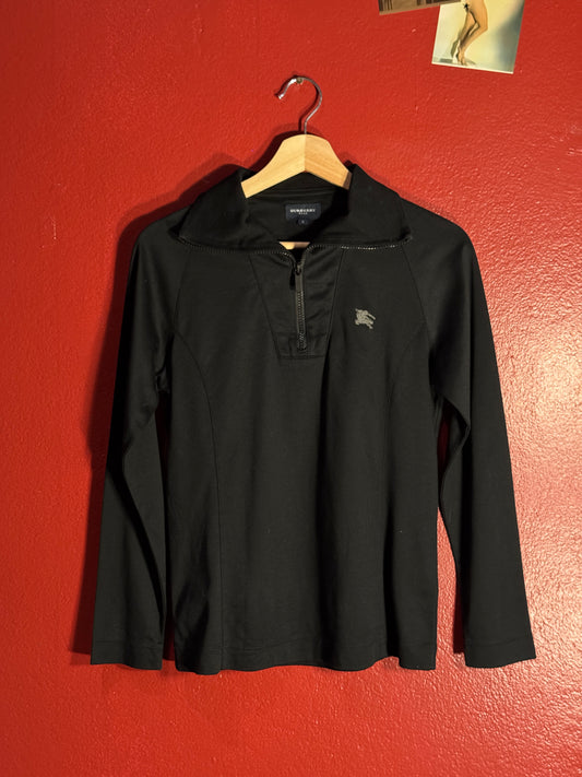 Vintage Burberry Golf Quarter Zip Top - Size 2 (AU 8)