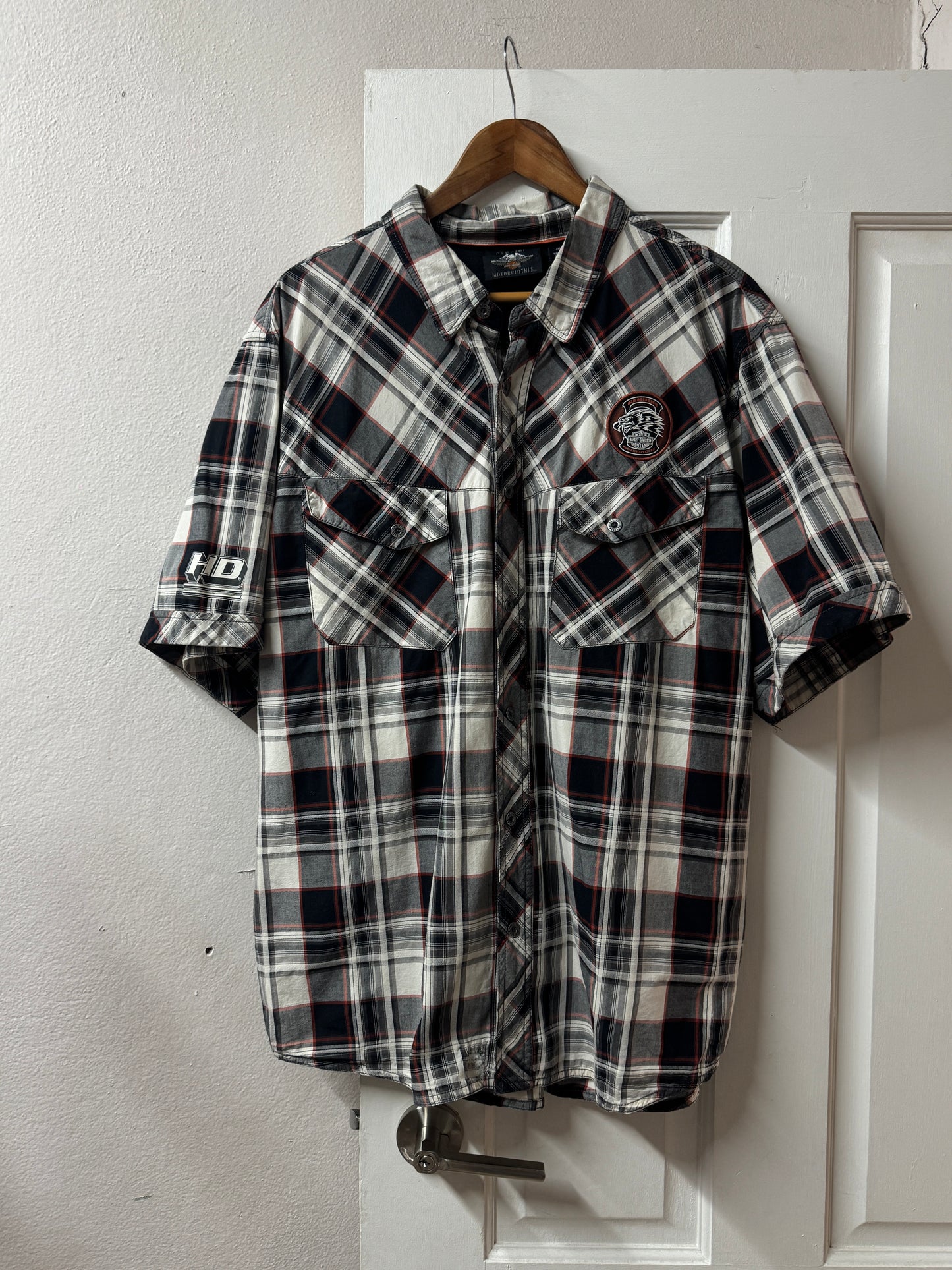 Vintage Harley Davidson Plaid Motorclothes Shirt [2XL]