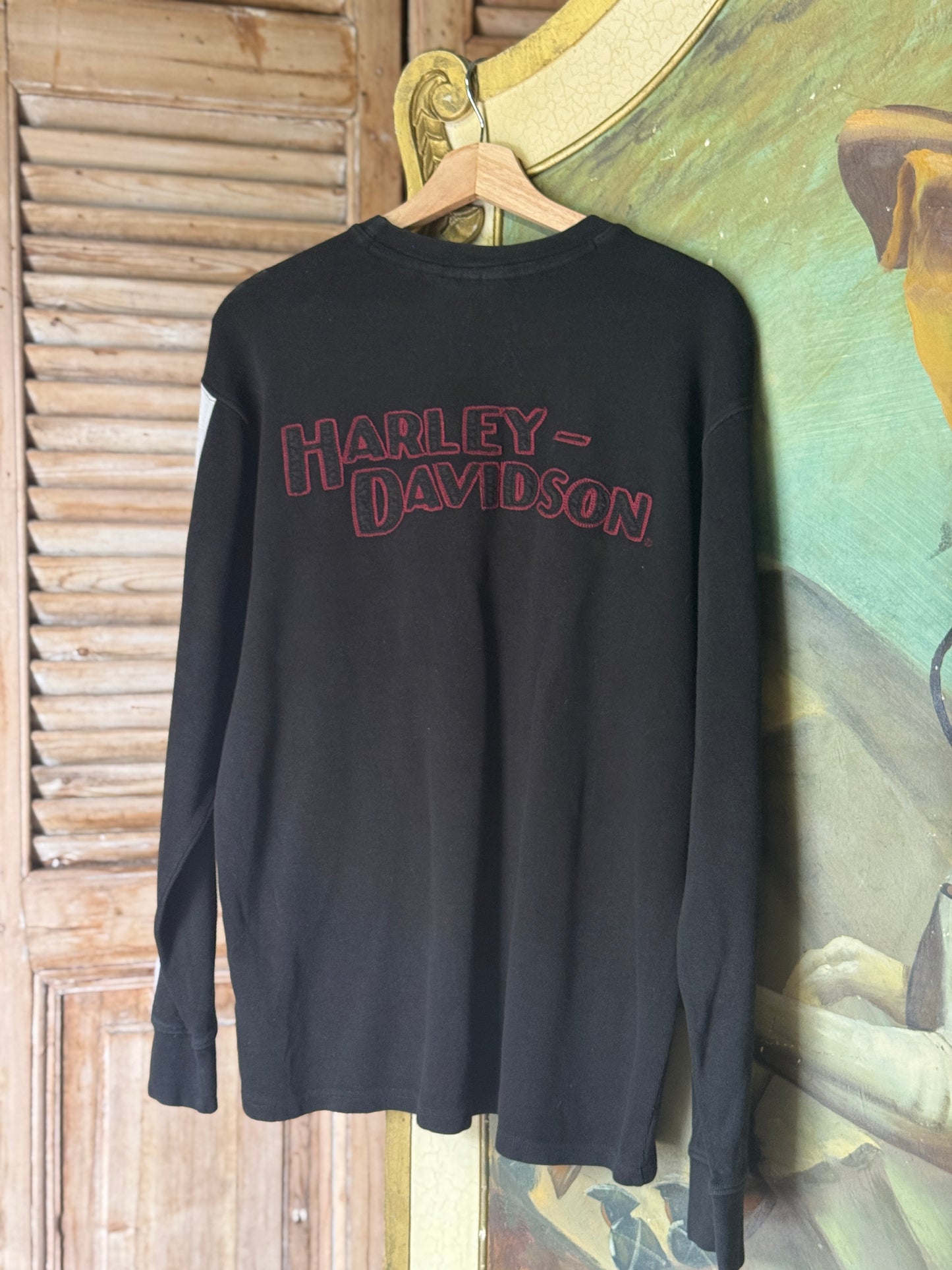 Vintage Harley Davidson Embroidered Crewneck Sweater [L]