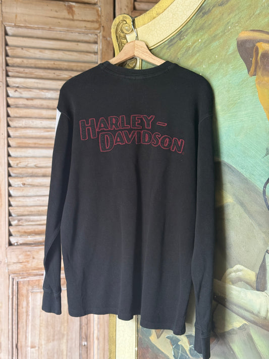 Vintage Harley Davidson Embroidered Crewneck Sweater [L]