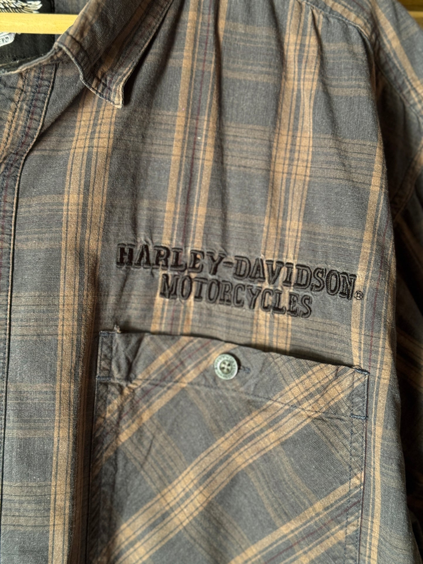 Vintage Harley-Davidson Plaid Long Sleeve Shirt – XL