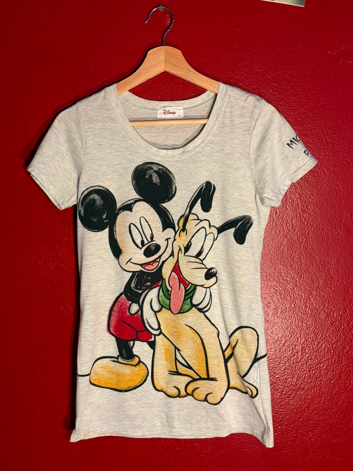 Disney Mickey & Pluto Graphic T-Shirt [S]