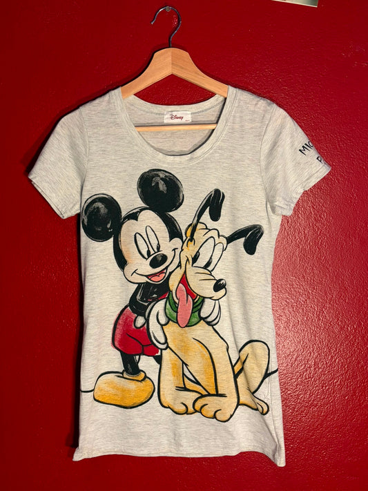 Disney Mickey & Pluto Graphic T-Shirt [S]