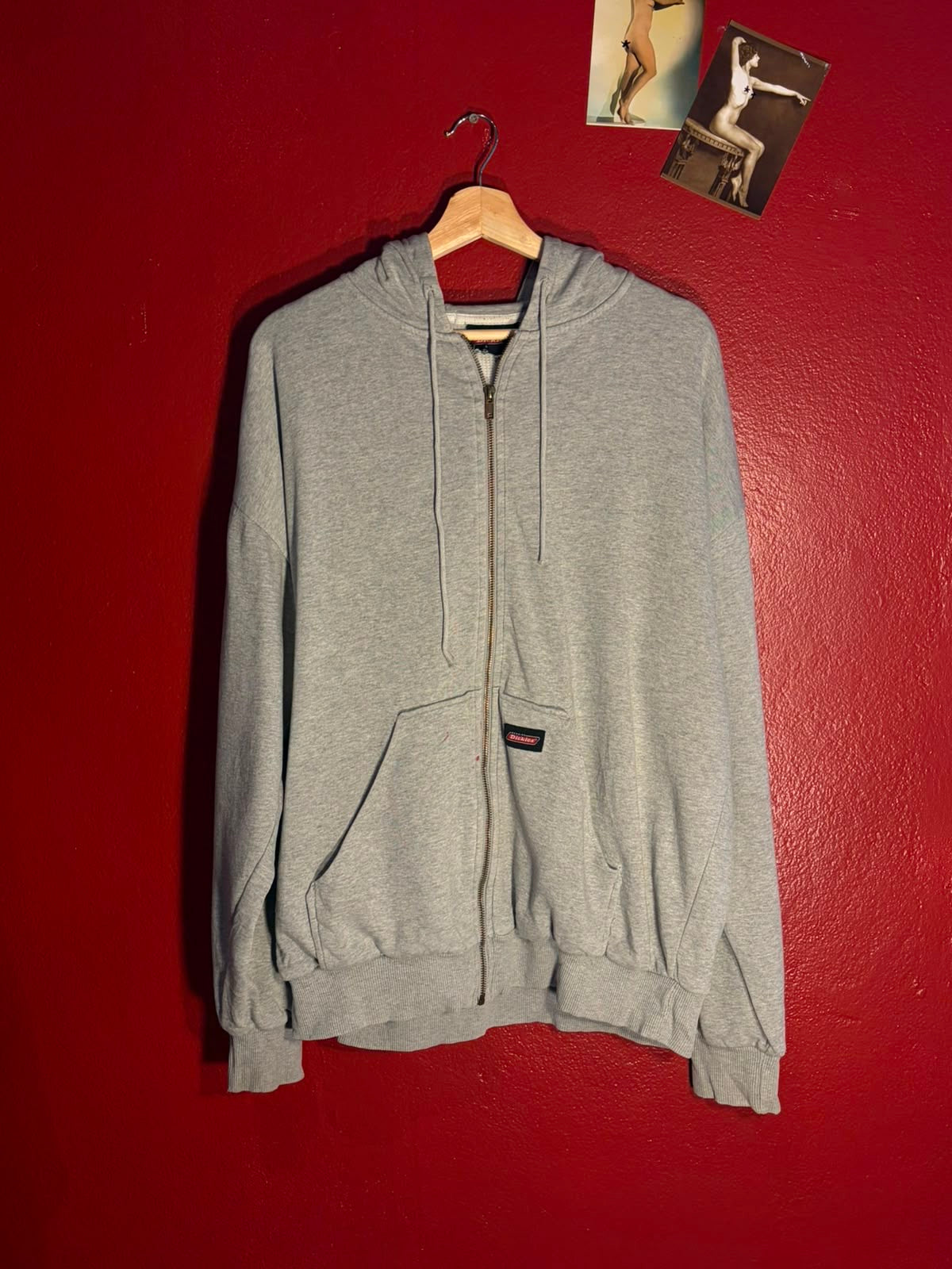 Vintage Dickies Grey Zip Hoodie [XL]