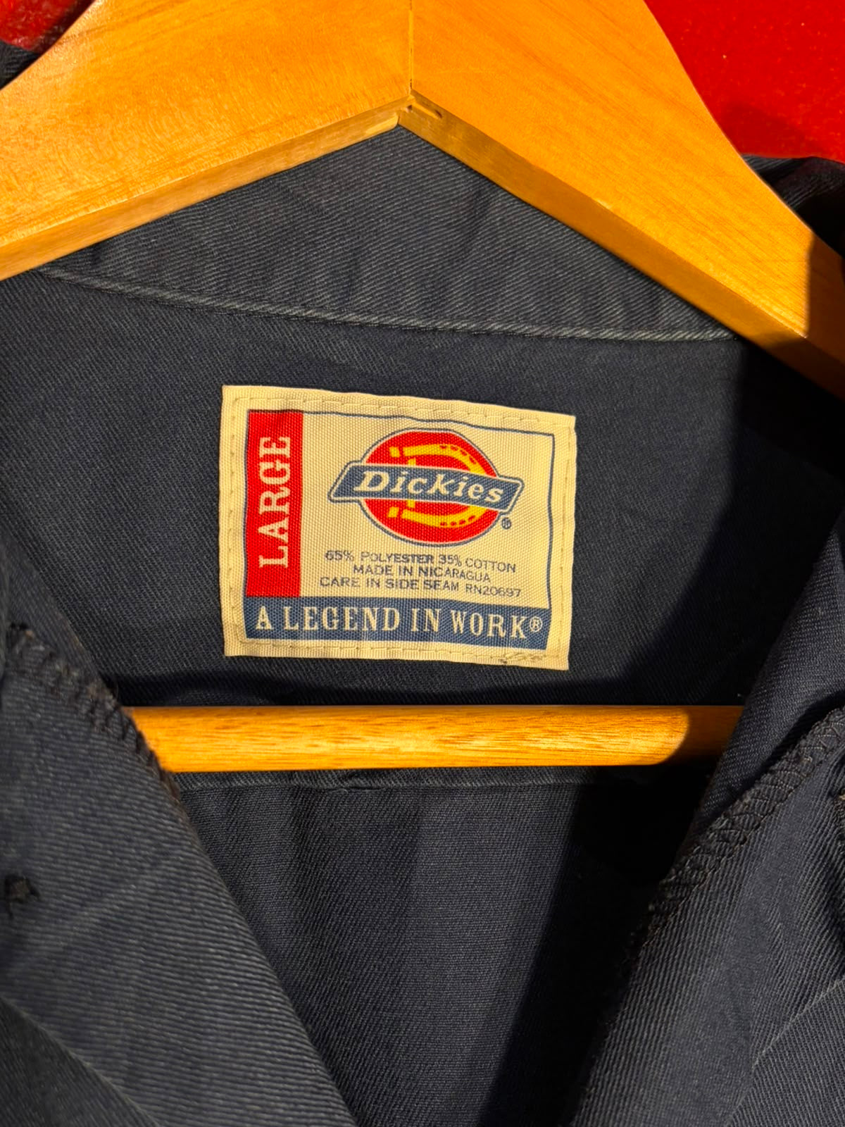 Vintage Dickies Long Sleeve Work Shirt (L)
