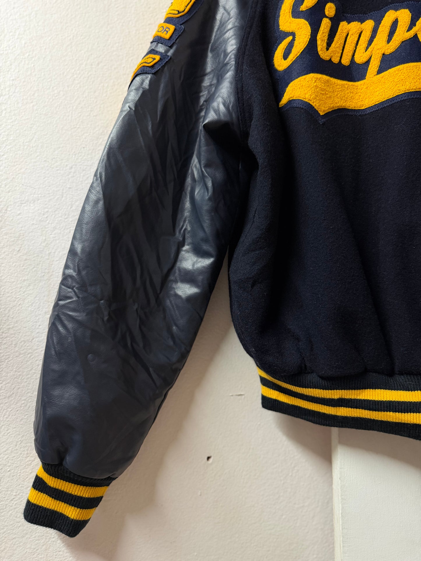 Navy Embroidered Varsity Jacket [S]