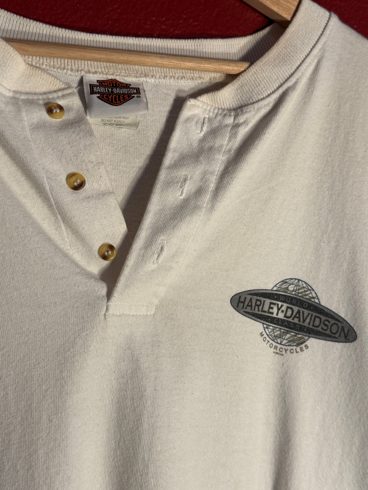 Vintage Harley Davidson Henley Tee [XL]
