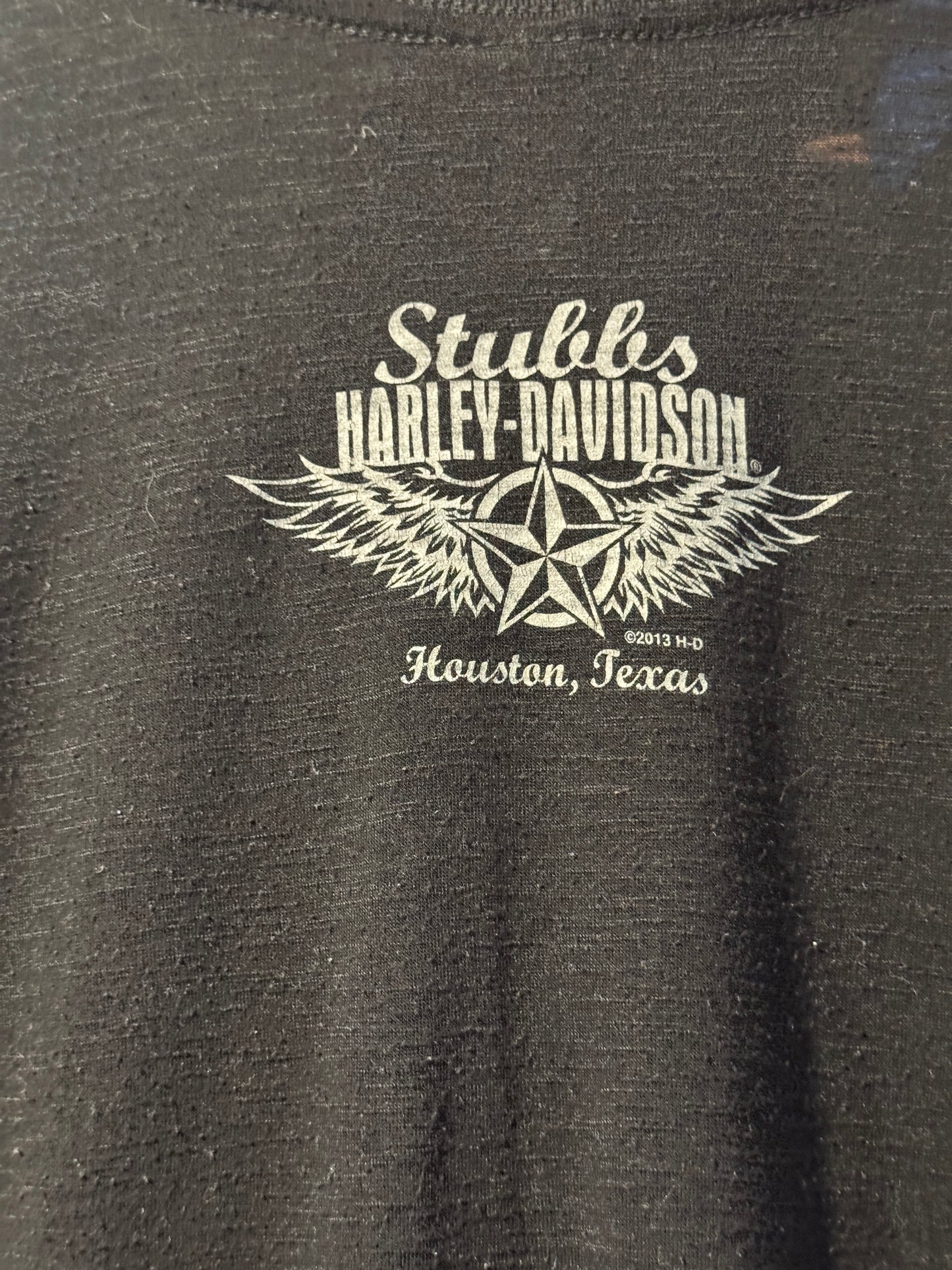 Vintage Harley Davidson Houston Texas Womens T Shirt [L]