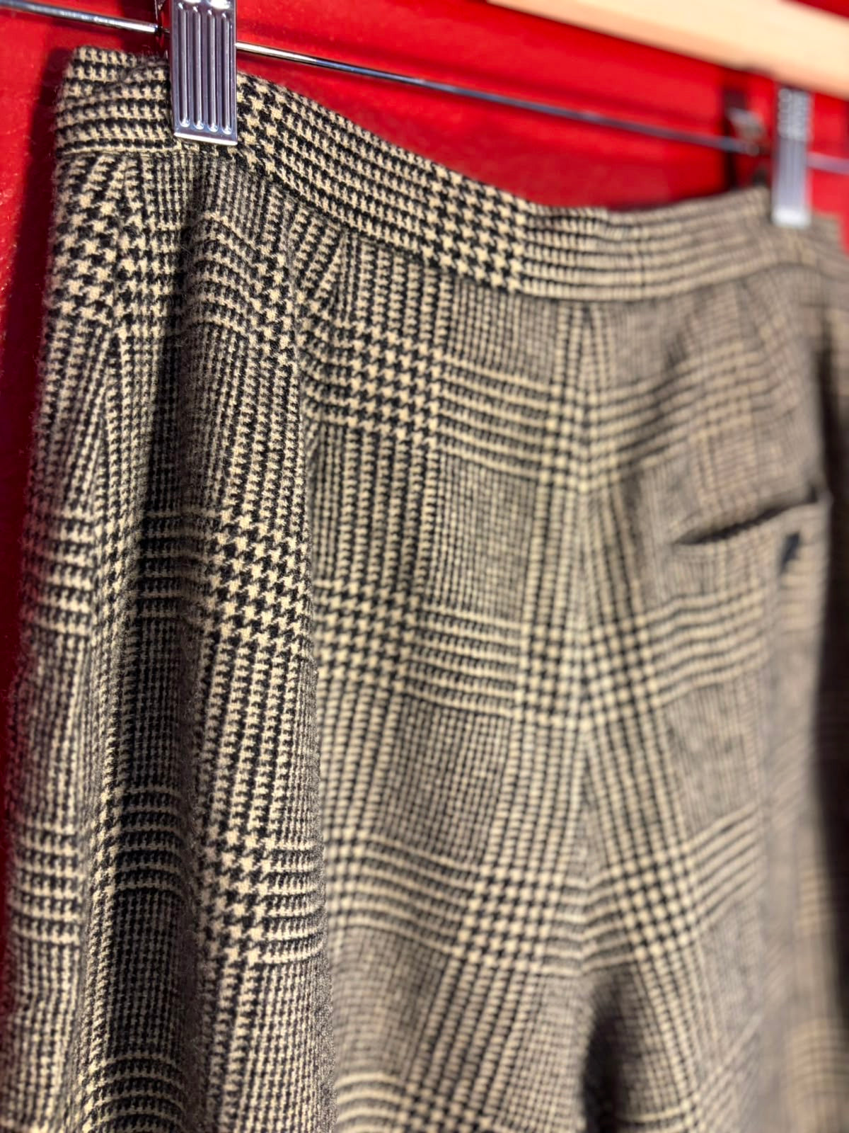 Vintage Ralph Lauren Glen Plaid Wool Blend Trousers - Women’s (AU 7)
