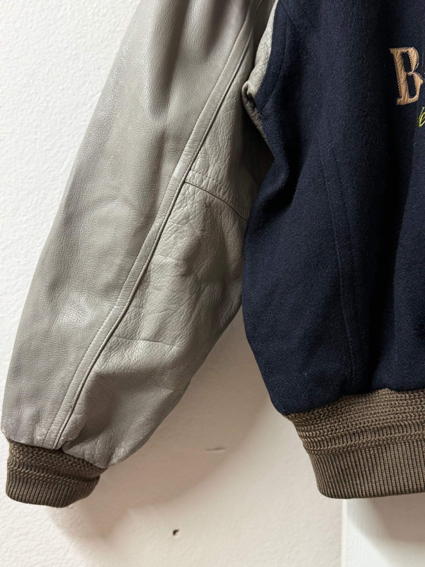 Navy & Grey Bassett Walker Varsity Jacket - Made in Japan [M]