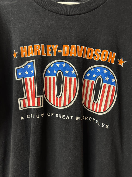 Harley Davidson 100 Years Los Angeles Graphic T Shirt [L]