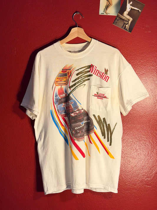 Vintage 1990s NASCAR Winston Cup White Tee [M/L]