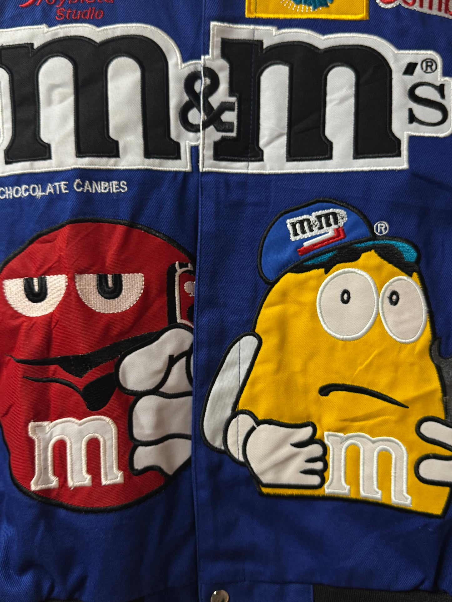M&M’s Racing Jacket Reworked Patchwork