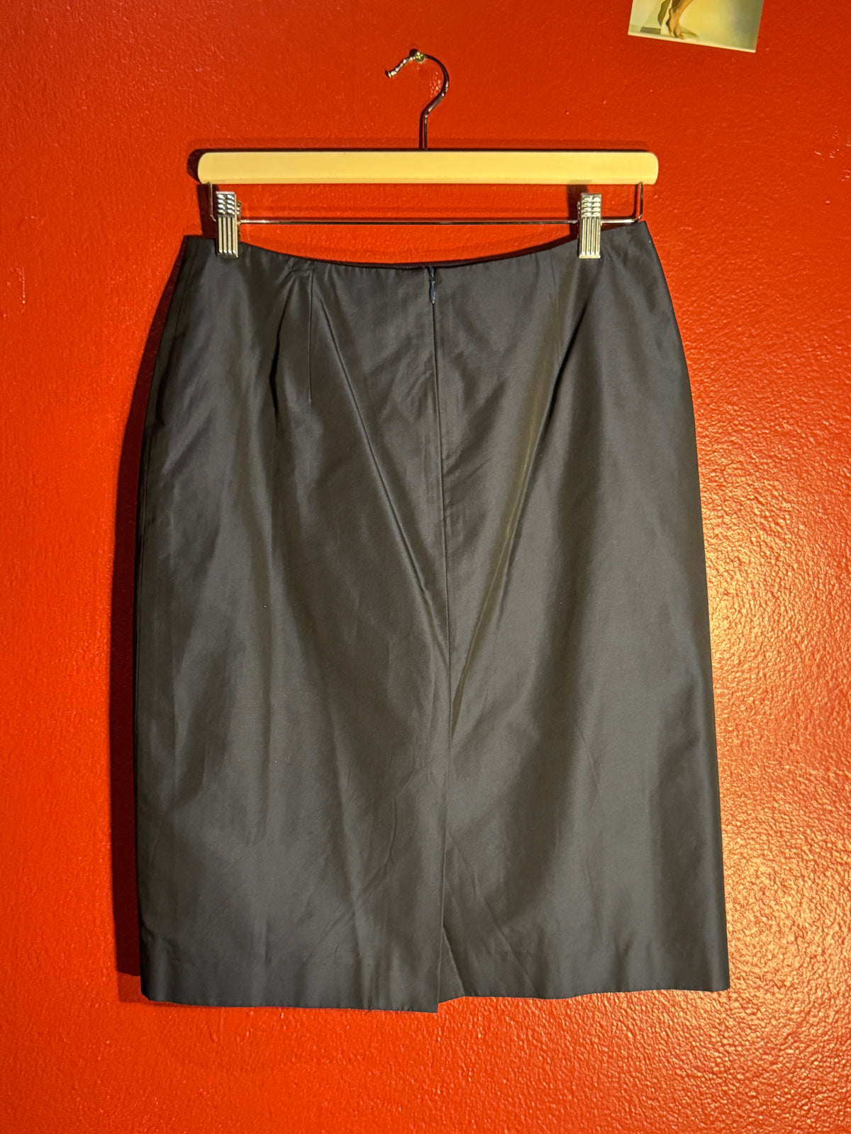 Vintage Carla Zampatti Navy Pencil Skirt [AU 8]