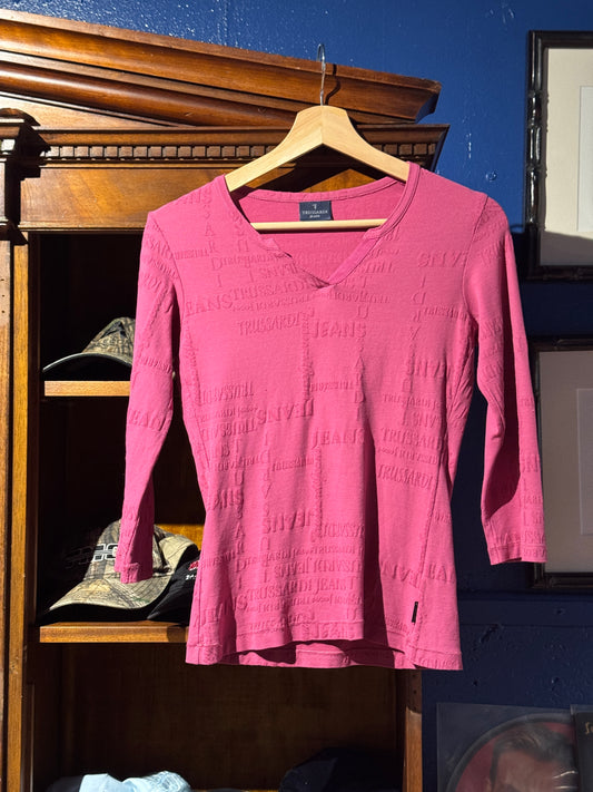 Vintage Trussardi Jeans Logo Stretch Top