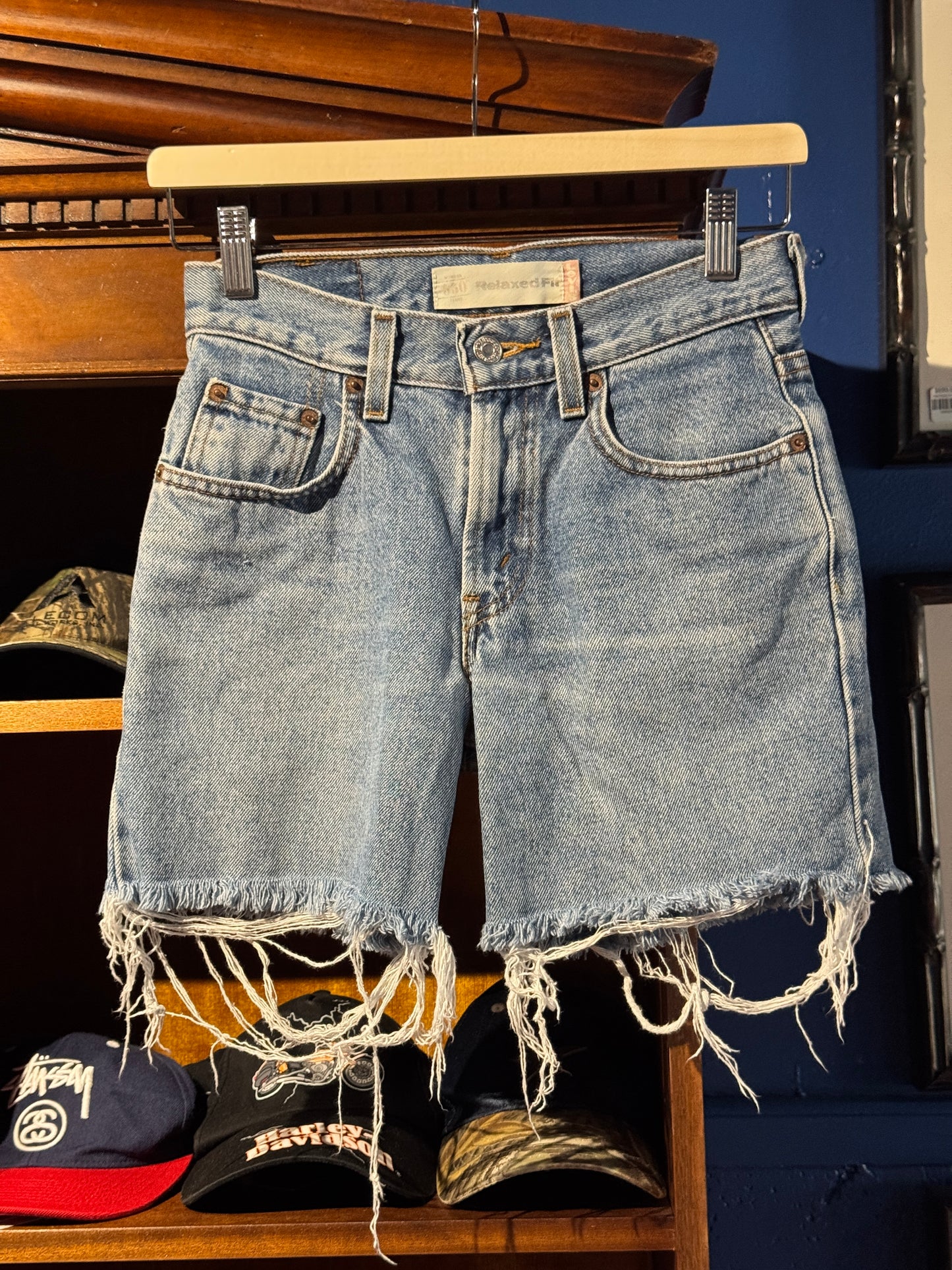 Vintage Cut Off Levi 504 Denim Shorts [30" / 12 AU]