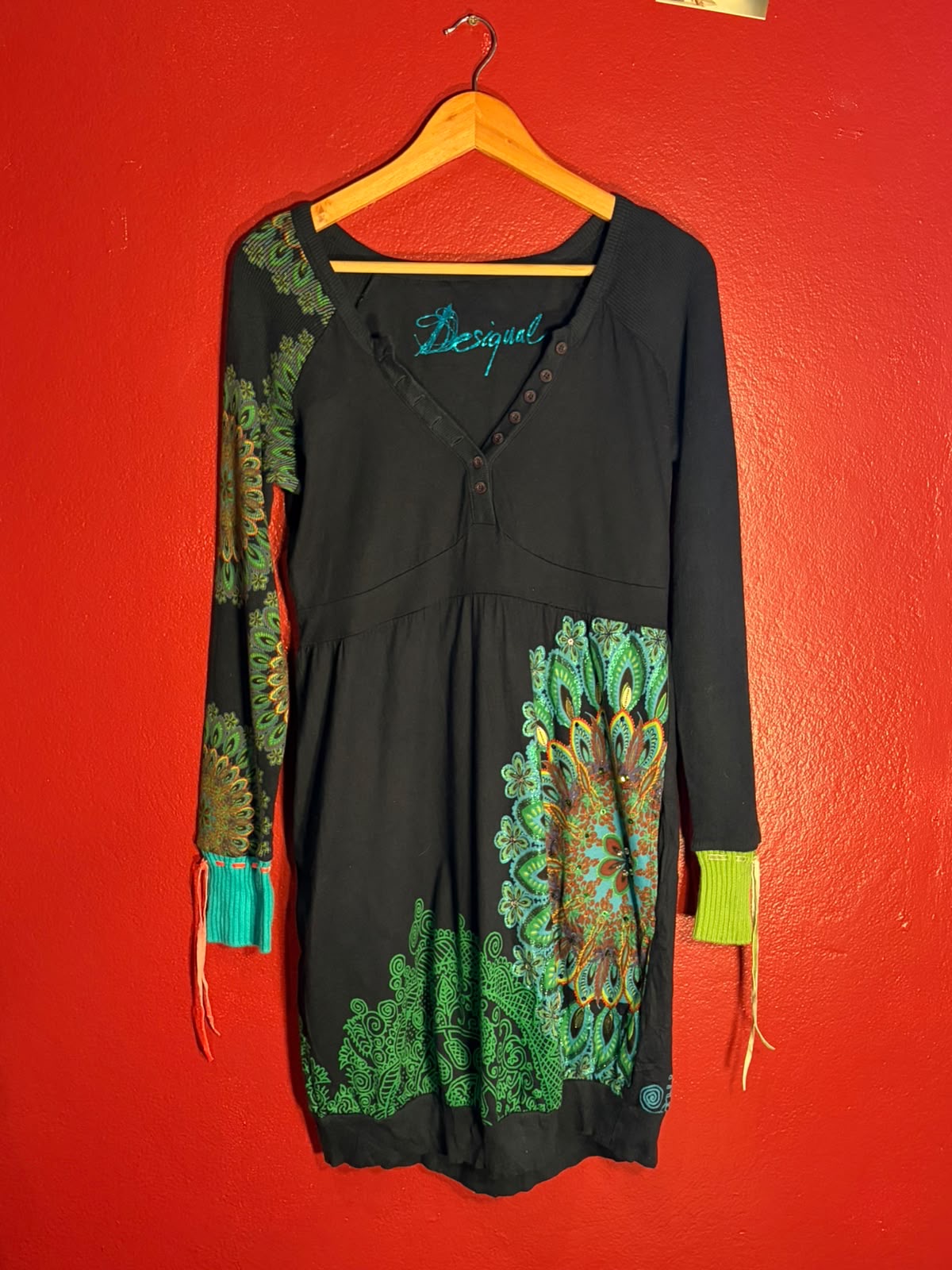Desigual Embellished Patchwork Tunic Dress