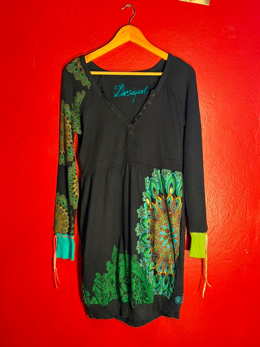 Desigual Embellished Patchwork Tunic Dress