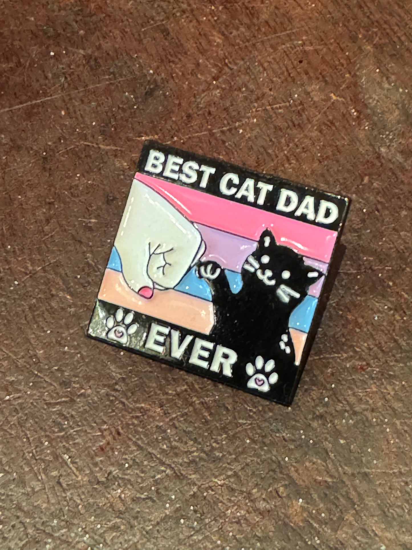 “Best Cat Dad” Enamel Pin