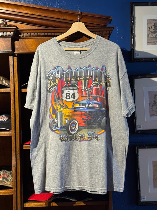 Vintage Poopy’s Motorcycle Shop Tee – XL (Men’s fit)