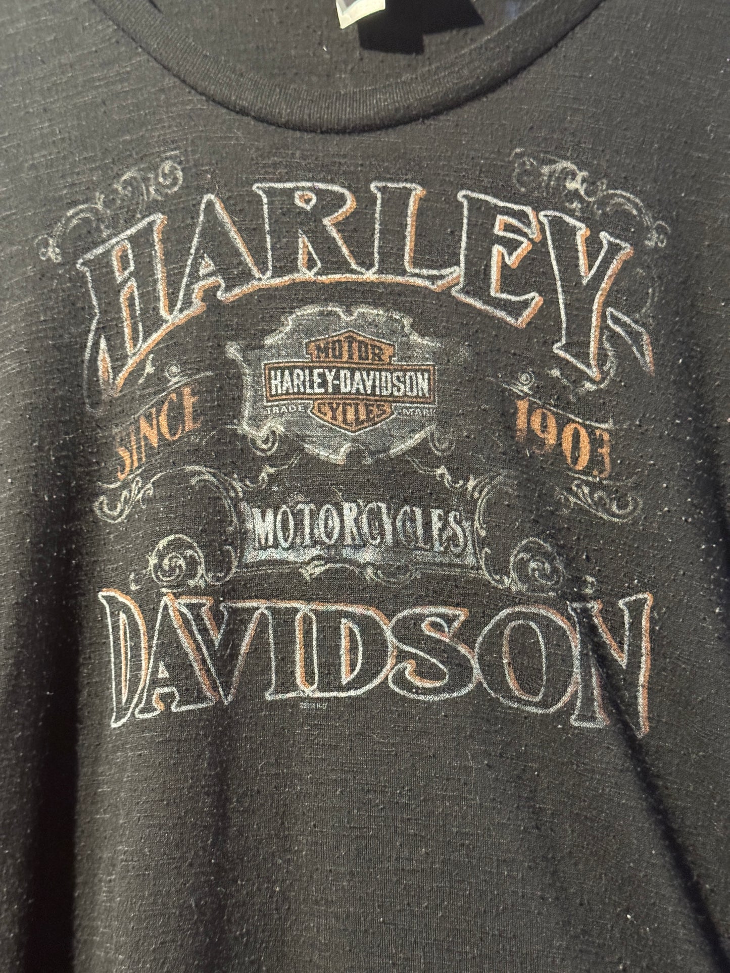 Vintage Harley Davidson Houston Texas Womens T Shirt [L]