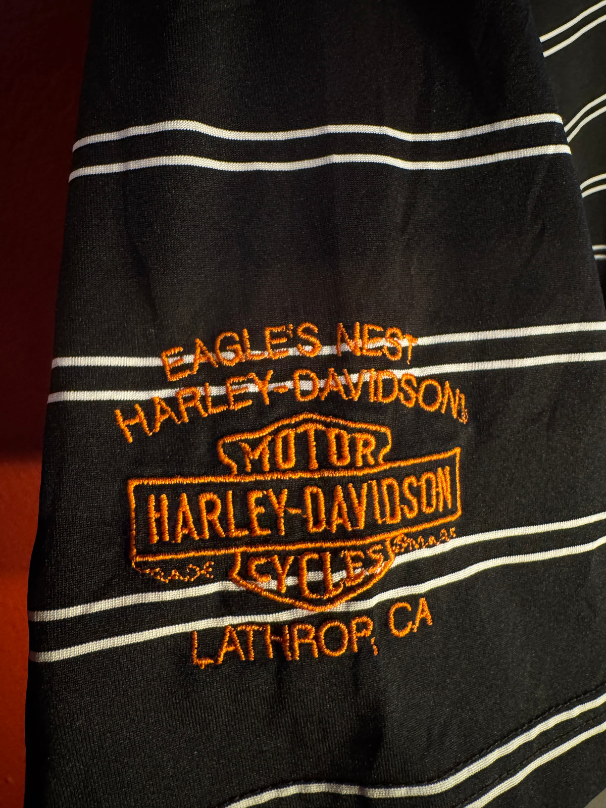 Harley Davidson Eagles Nest Striped Polo [3XL]
