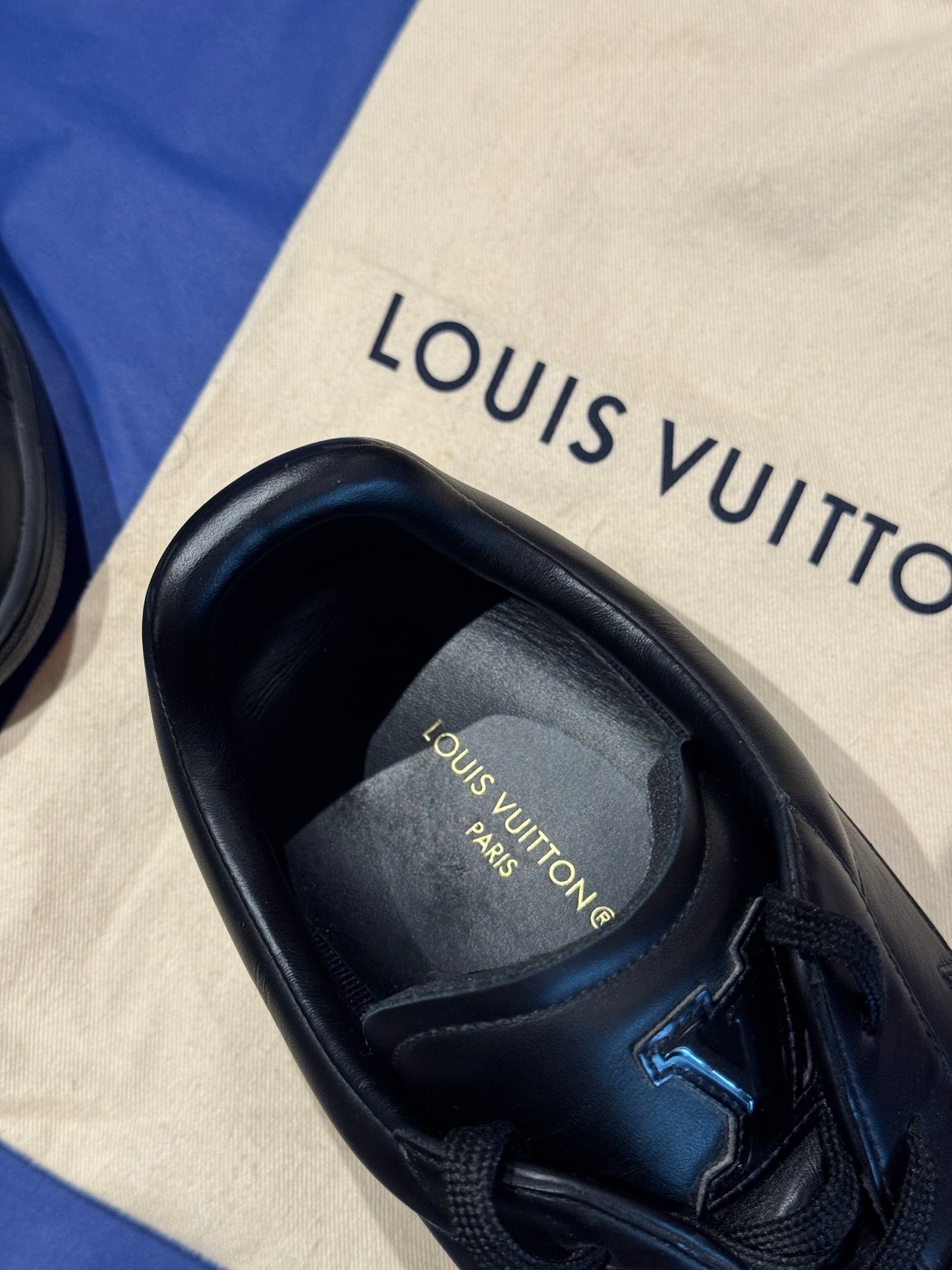 Louis Vuitton Black Leather Sneakers – Size 10 (Men’s fit)