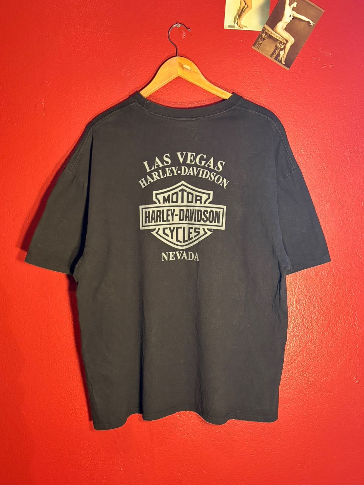 Harley Davidson Las Vegas Flaming Skulls T Shirt [XXL]