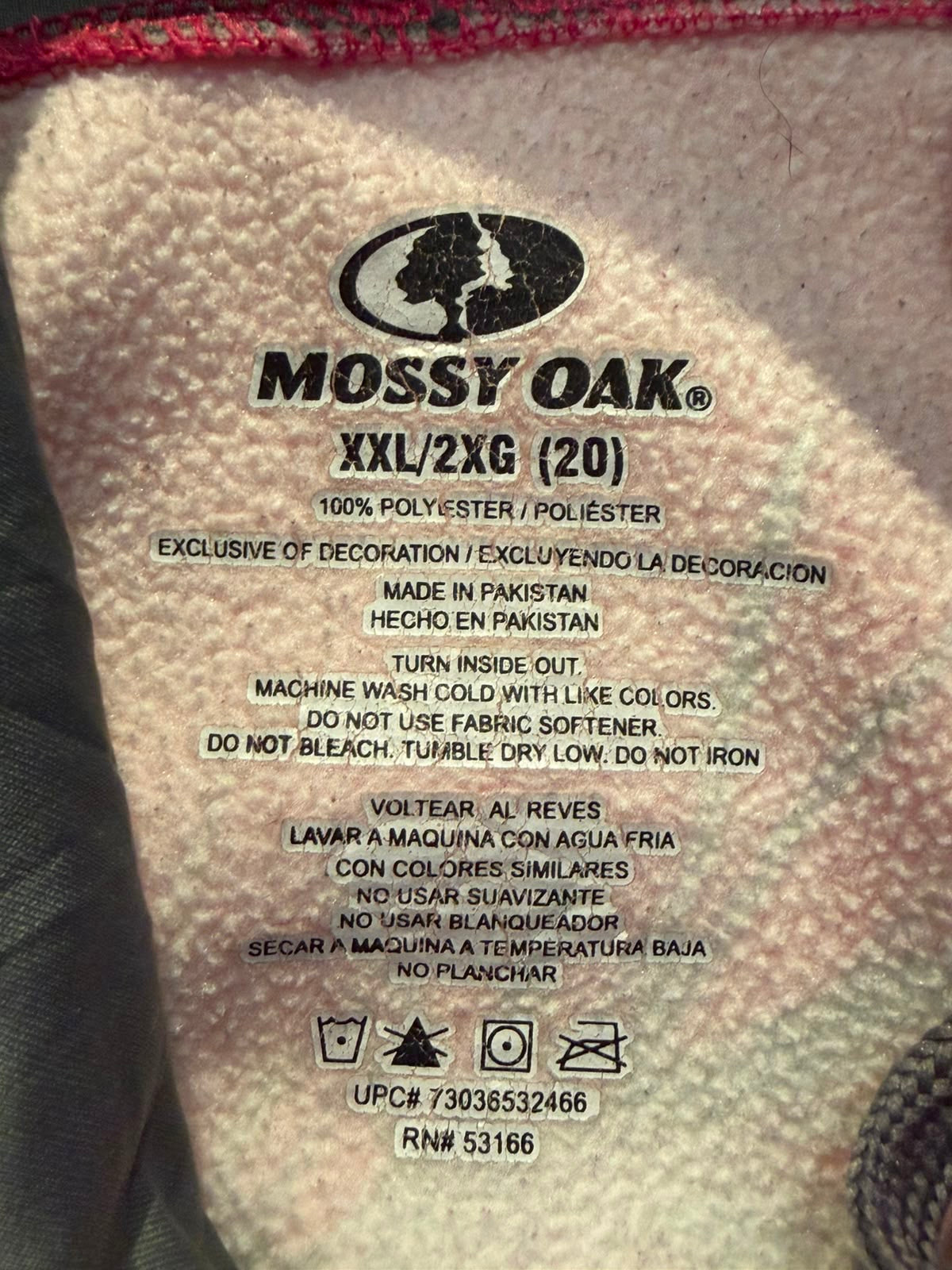 Mossy Oak Pink Camo Hoodie [XXL]