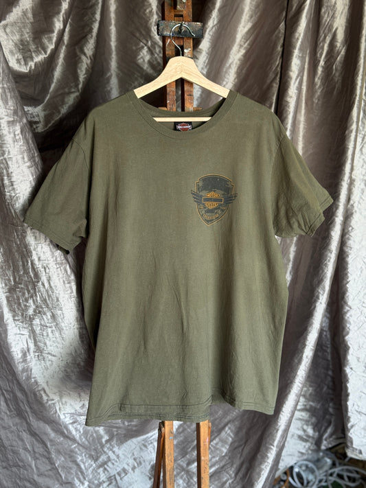Vintage Khaki Harley Davidson Tee [L]