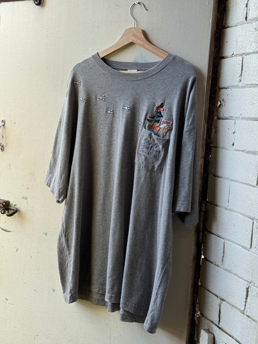 Vintage Warner Bros Daffy Duck Pocket T-shirt [XL]