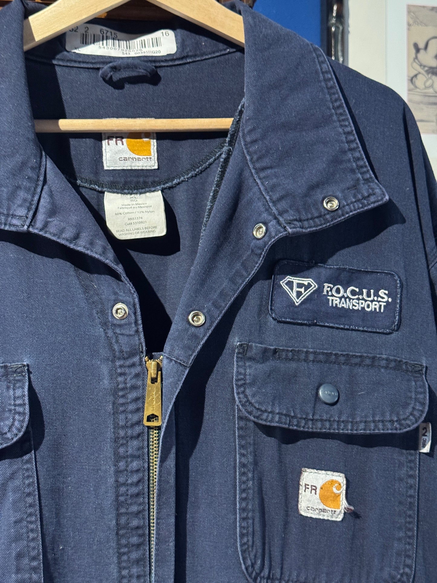 Vintage Carhartt FR Navy Coveralls – XL Regular