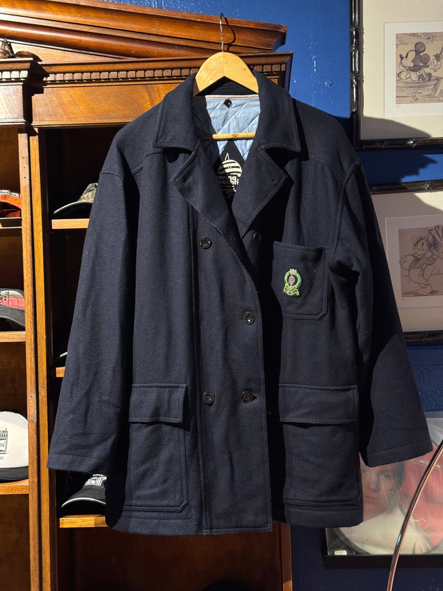Vintage Italian Navy Wool Yachting Jacket