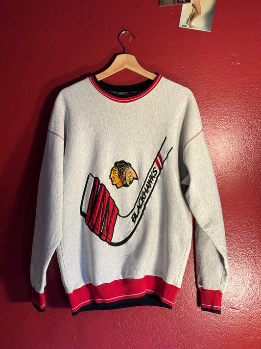 Vintage Chicago Blackhawks Hockey Sweatshirt [L]
