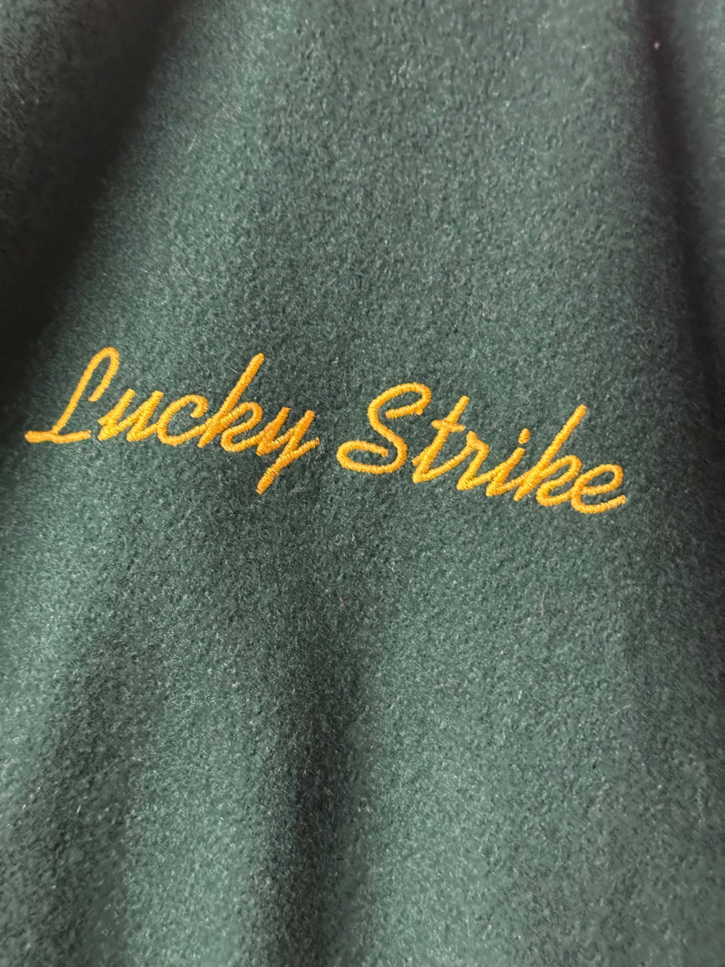 Vintage Lucky Strike x Roots Wool & Leather Varisty Jacket - Made in Canada [L]