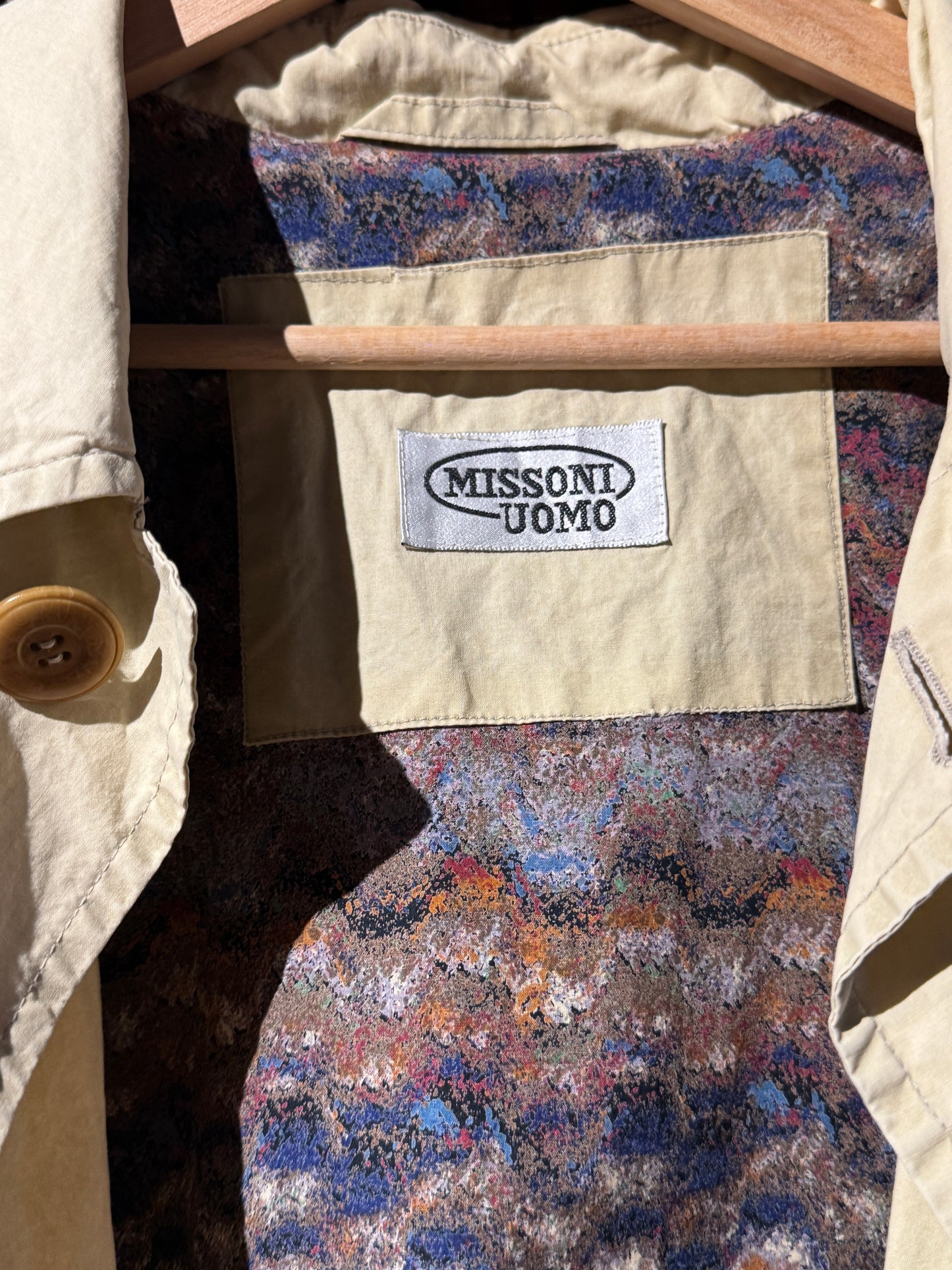 Vintage Missoni Uomo Italian Trench Coat