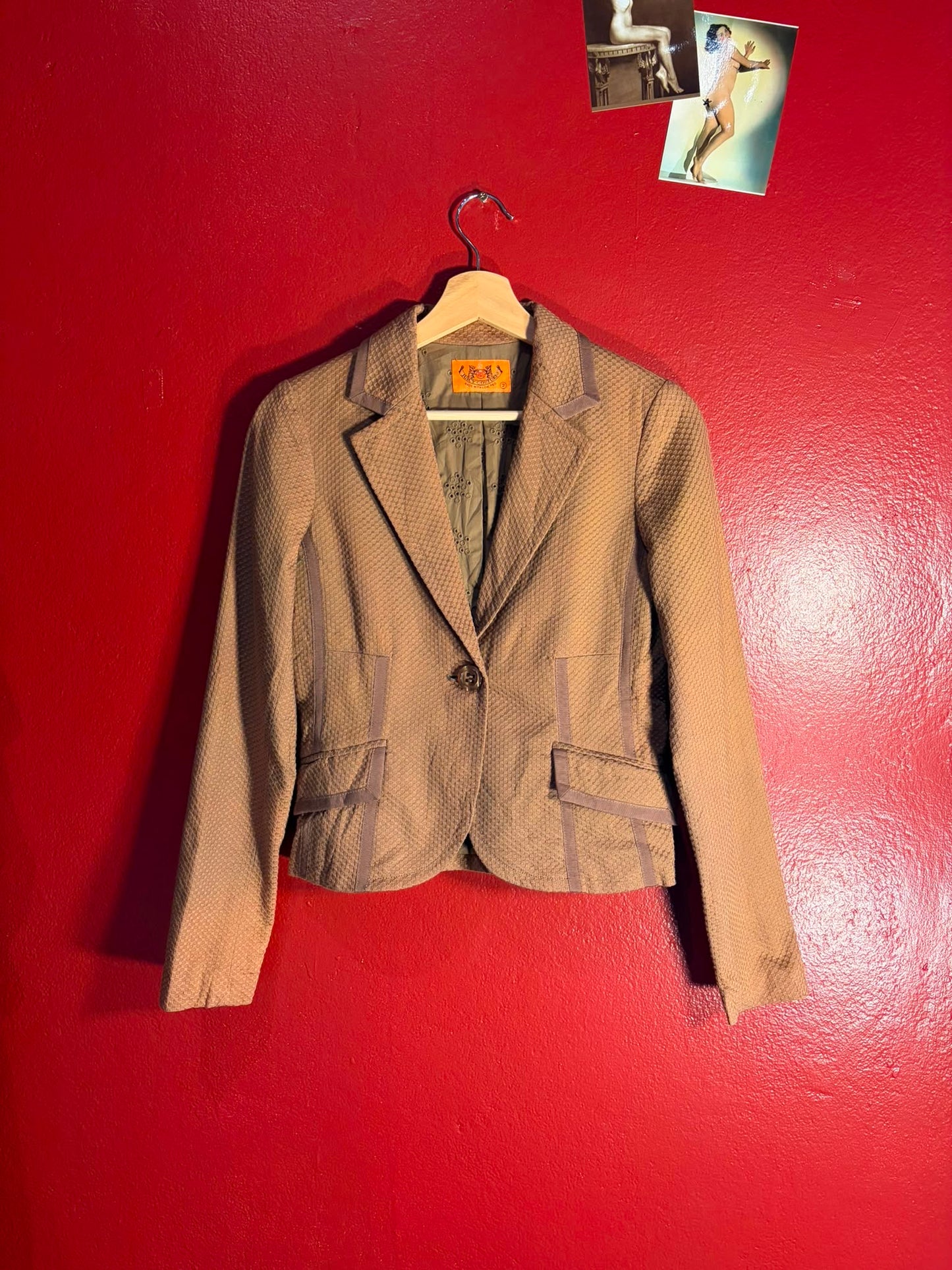 Vintage Y2K Juicy Couture Textured Blazer - Women’s Size 2 (6-8 AU)
