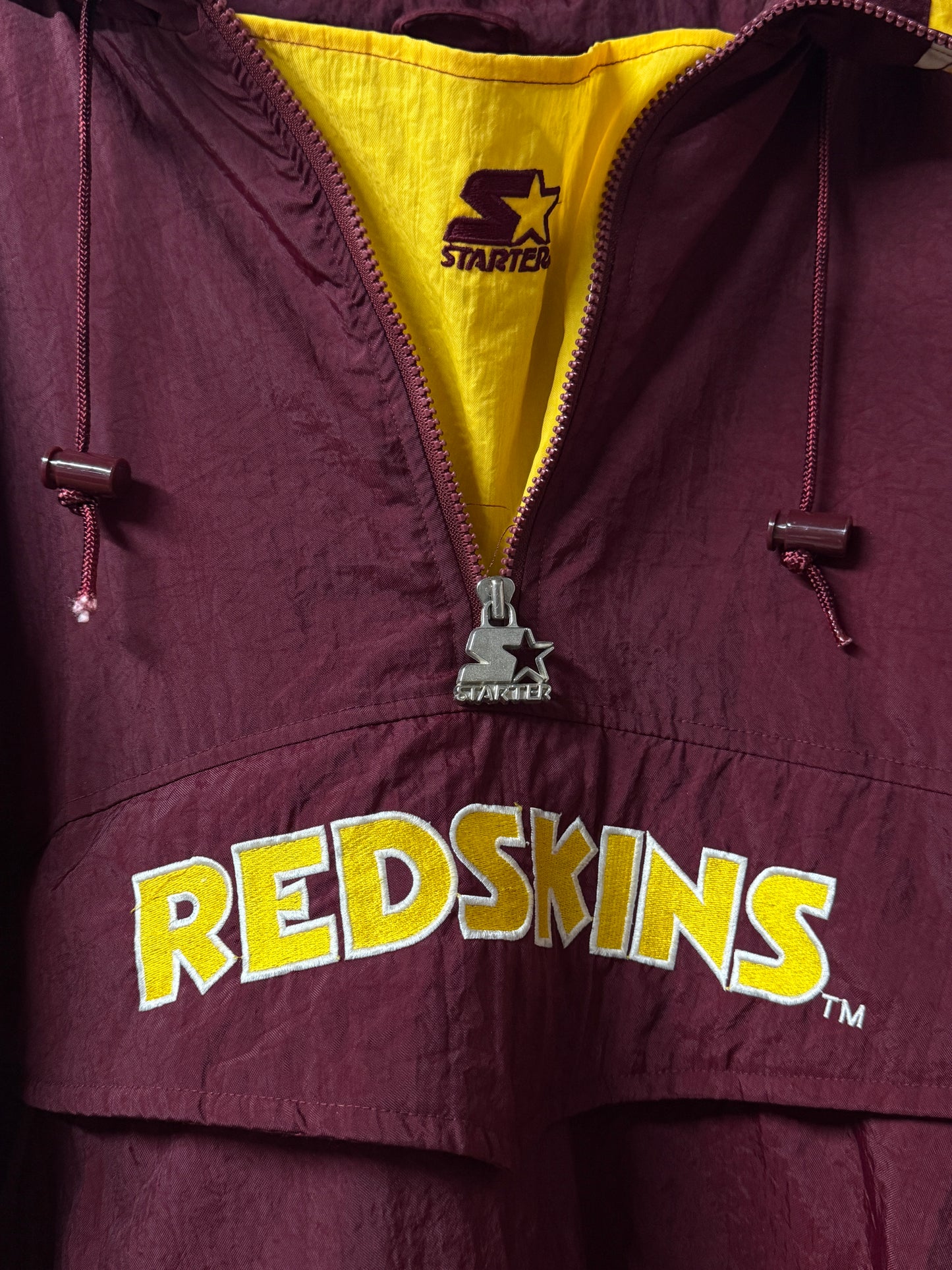 Vintage Starter Washington Redskins NFL Hooded Pullover Jacket [XL]