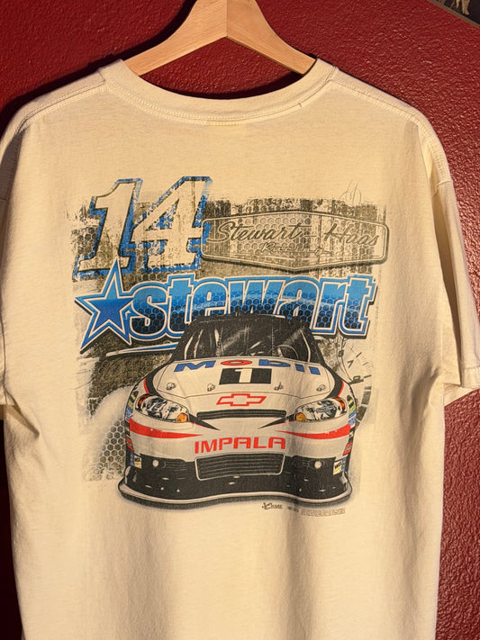 Vintage NASCAR White Graphic Tee [L]