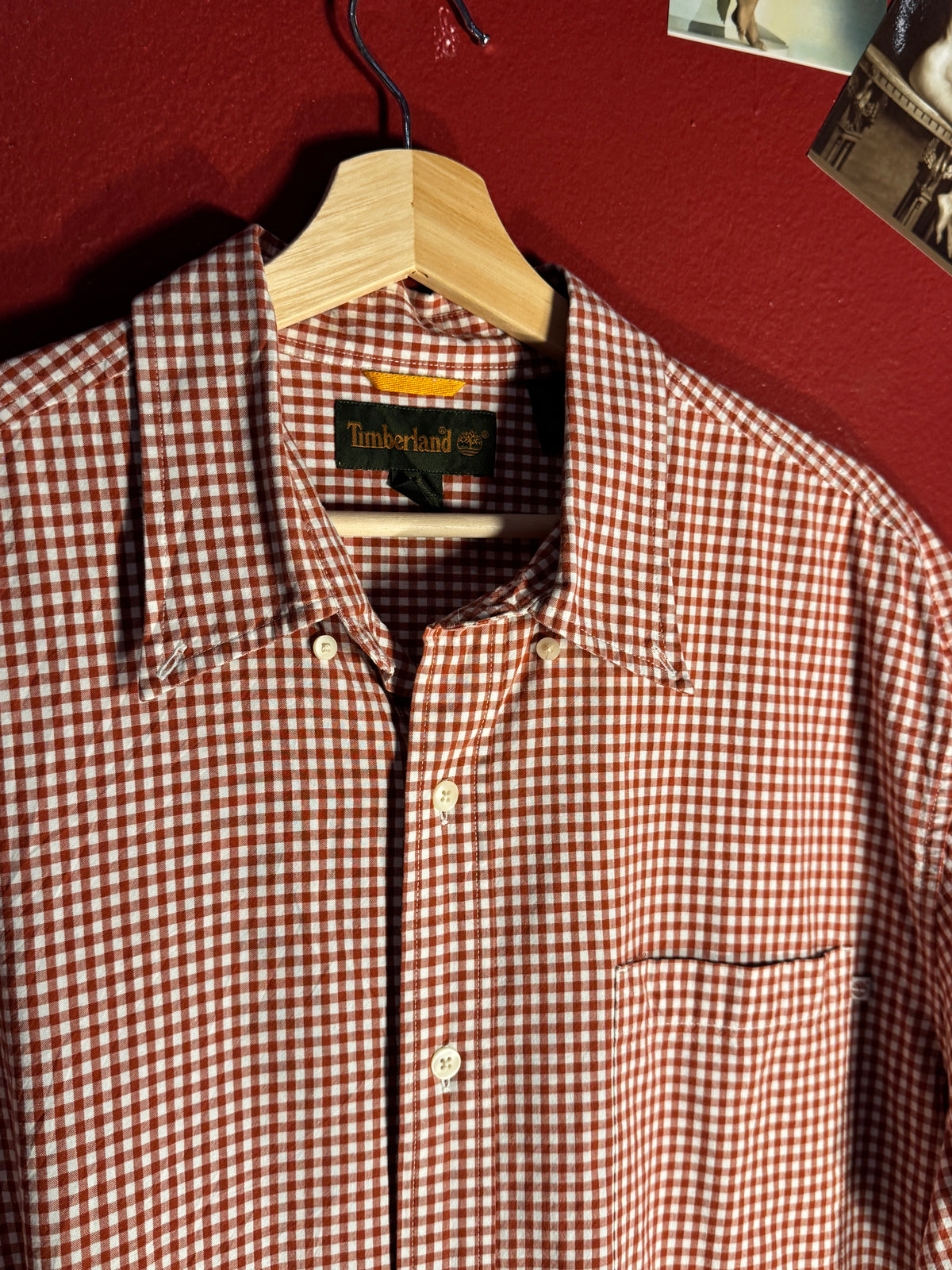 Timberland Gingham Short-Sleeve Shirt [XL]