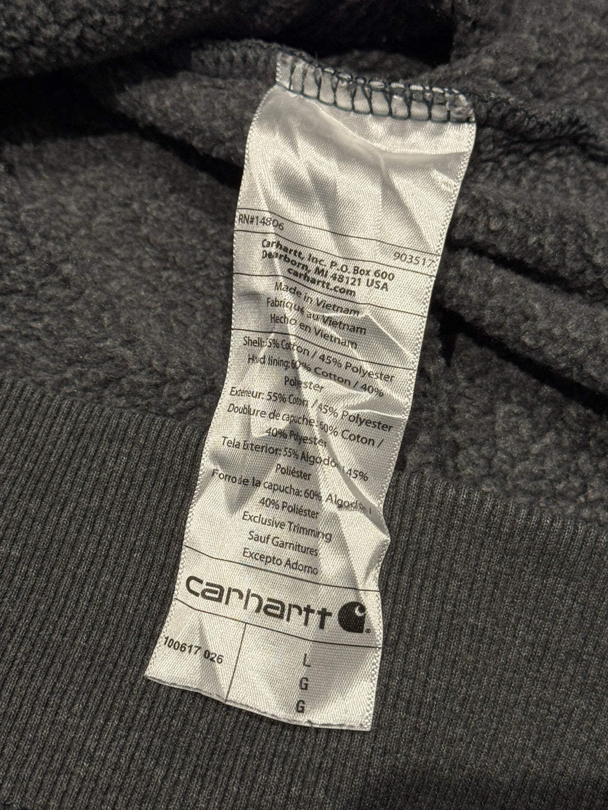 Carhartt Rain Defender Quarter Zip Hoodie (L)