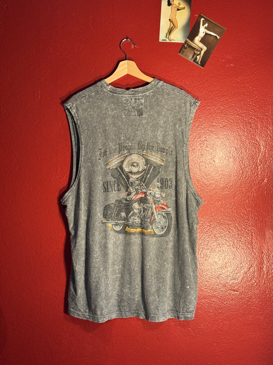 U.S. Vintage Key West Motorcycle Sleeveless T-Shirt [XL]