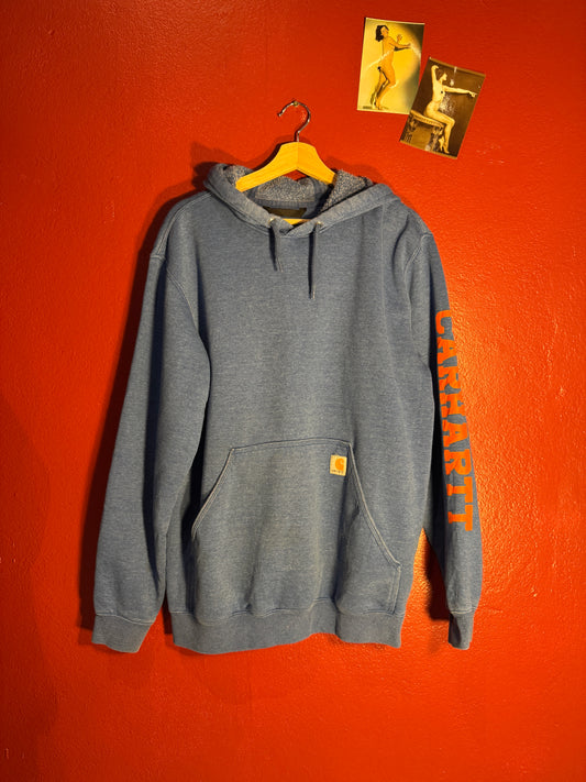 Vintage Carhartt Loose Fit Sleeve Logo Hoodie (M)