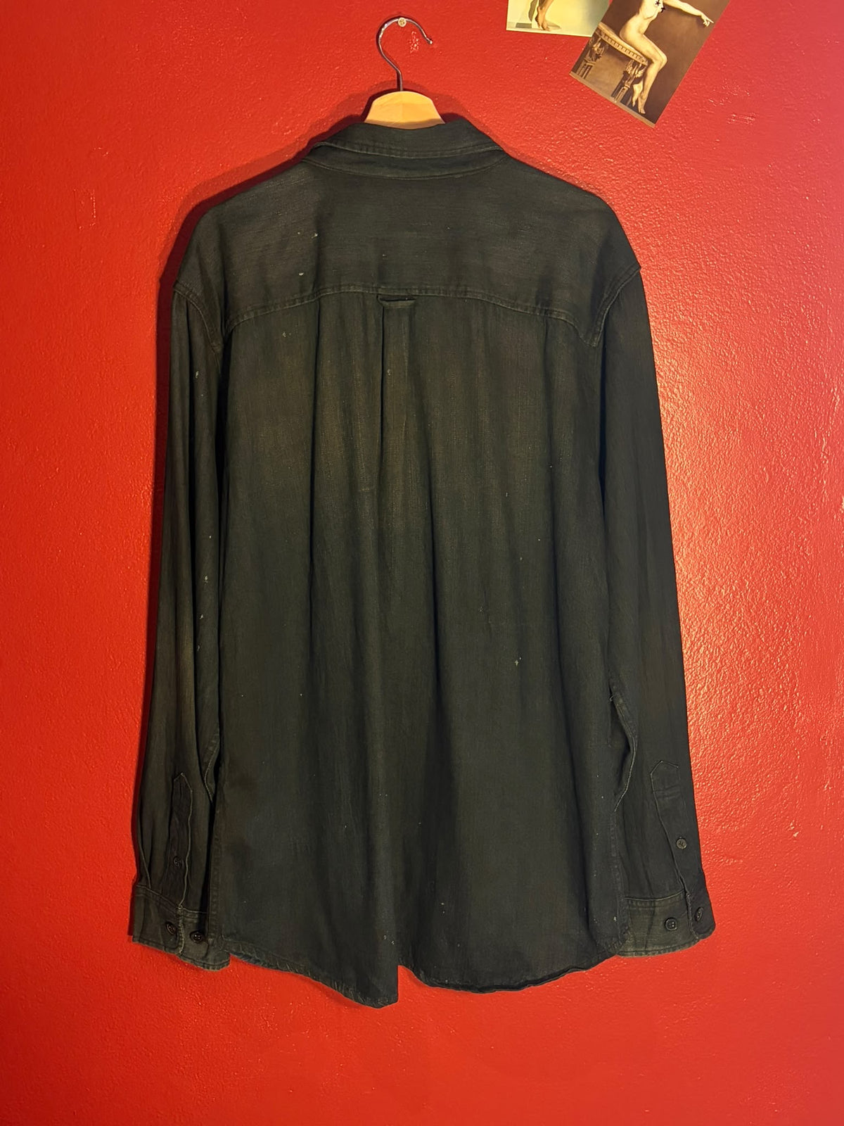 Harley-Davidson Black Denim Long-Sleeve Shirt [XL]